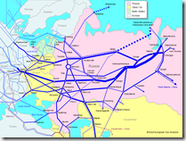 Схема магистральных газопроводов